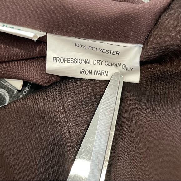 Belsoie Brown Strapless Gown Size 4 Empire Waist Flowy Formal wedding - Picture 6 of 7